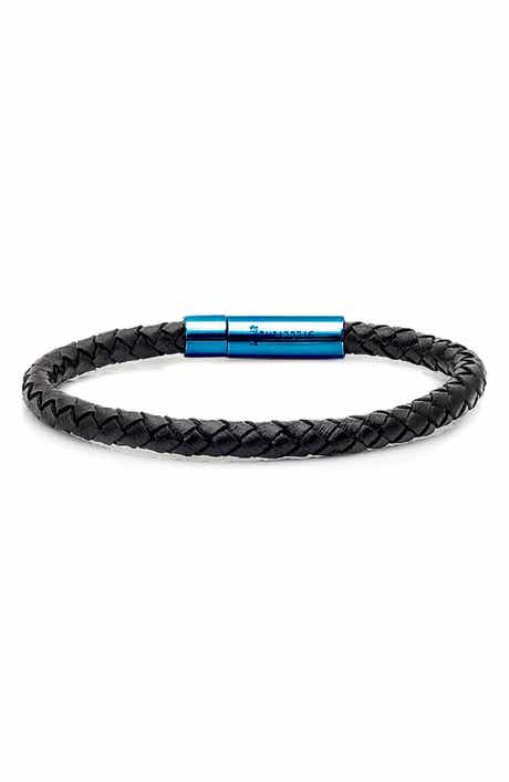 STEELTIME Men's Braided Leather Bracelet