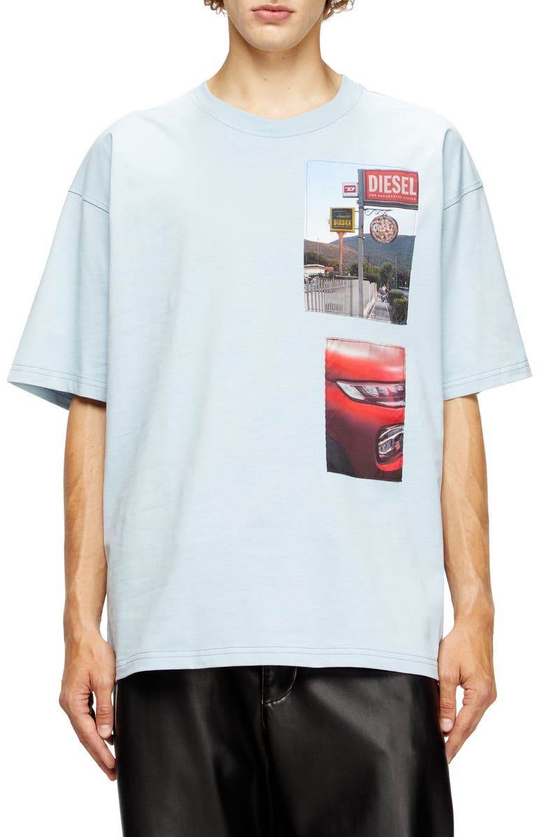 DIESEL<sup>®</sup> T-Boxt-T3 Graphic T-Shirt, Main, color, Slate/ Blue