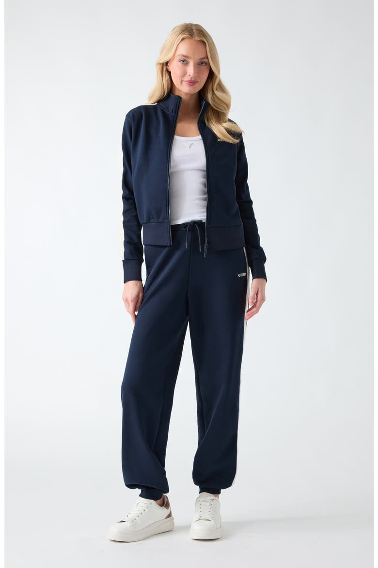 Phoebe High Rise Stripe Joggers, Alternate, color, DARING OCEAN