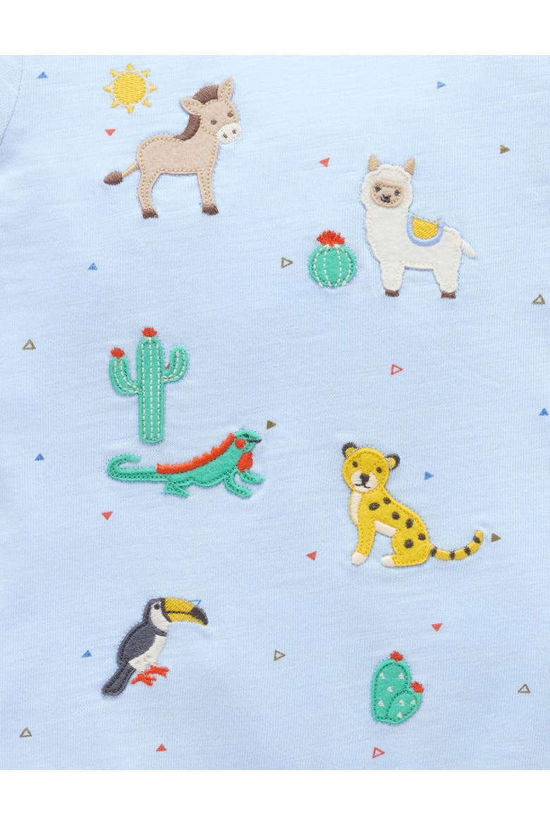 Animal Fiesta Short Romper, Alternate, color, Mini Triangle Print