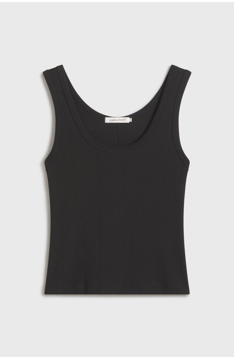 Almina Concept U Neck Tank, Main, color, Black