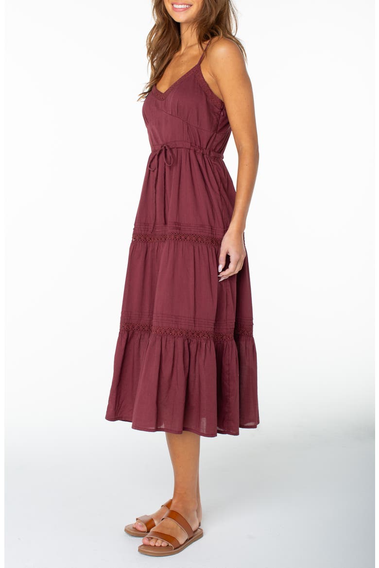 Azalea Cotton Midi Sundress, Alternate, color, PORT