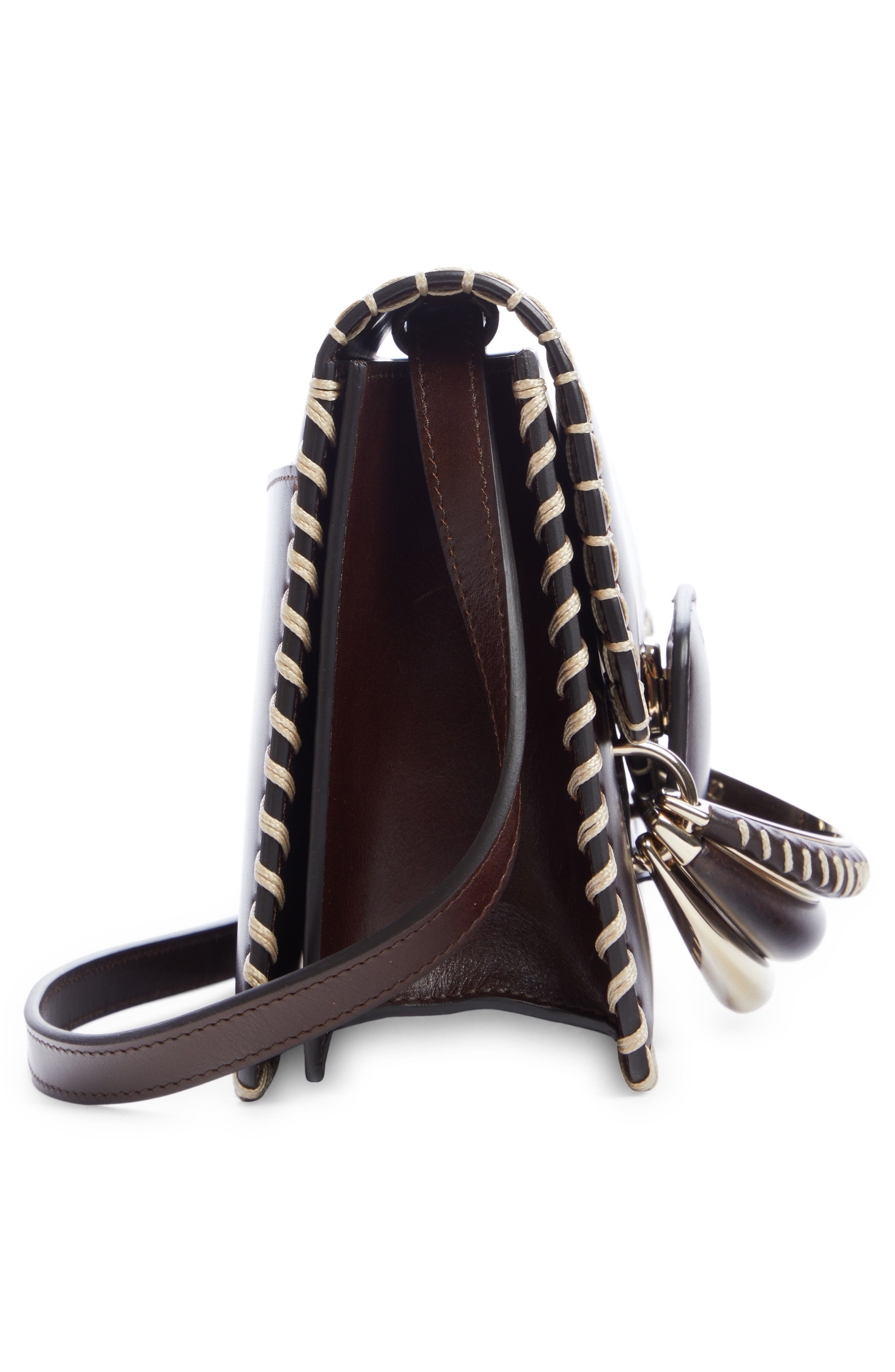 Chloé Kattie Whipstitched Leather Box Shoulder Bag, Alternate, color, 