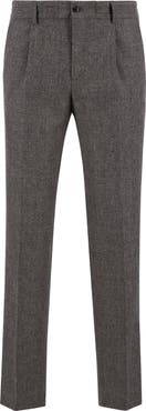Barbour Kensington Pleated Glen Check Wool Blend Flannel Suit Pants
