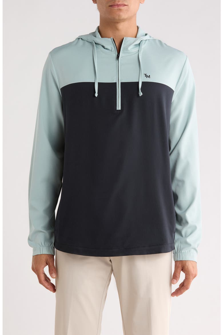Coin Toss Colorblock Hoodie, Main, color, GRAY MIST