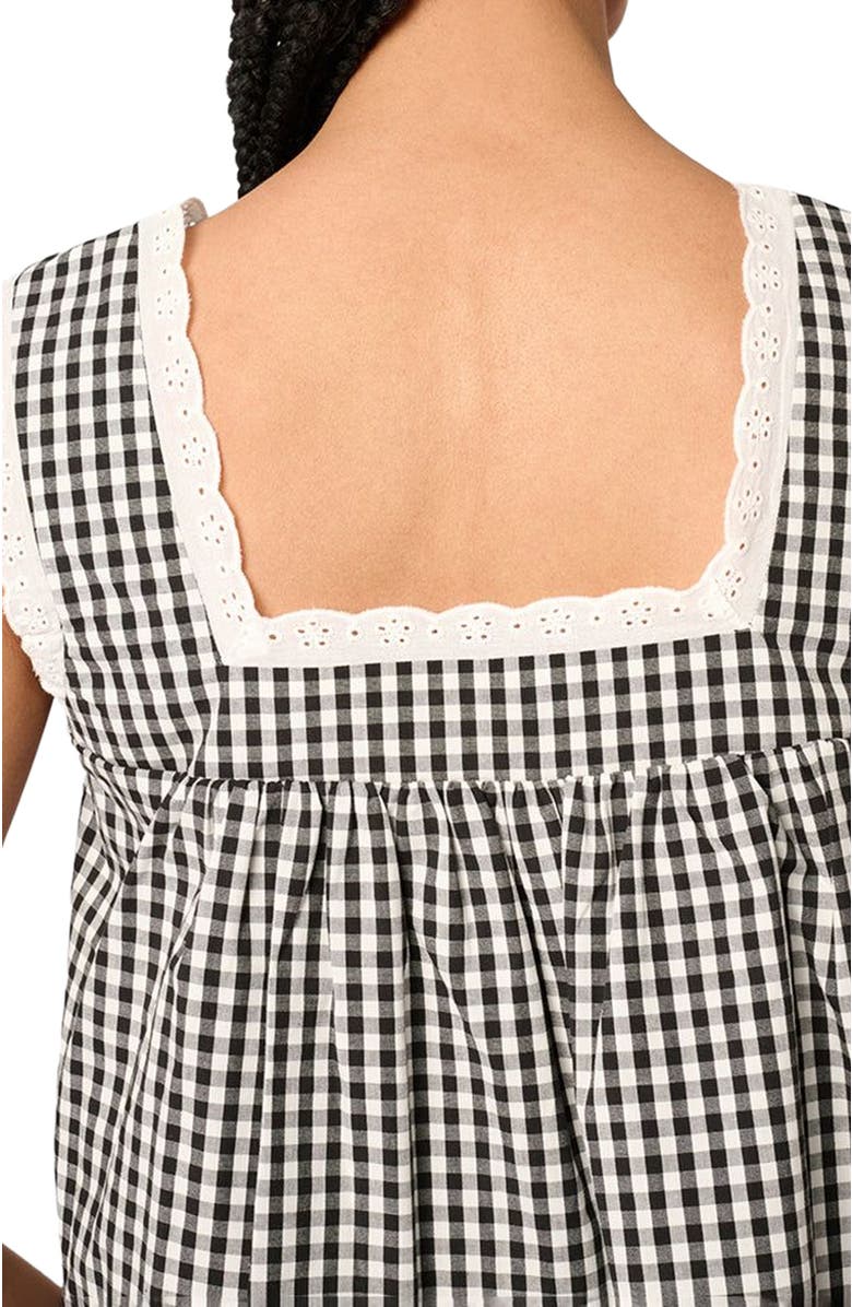 WeWoreWhat Square Neck Baby Doll Top, Alternate, color, Black Multi