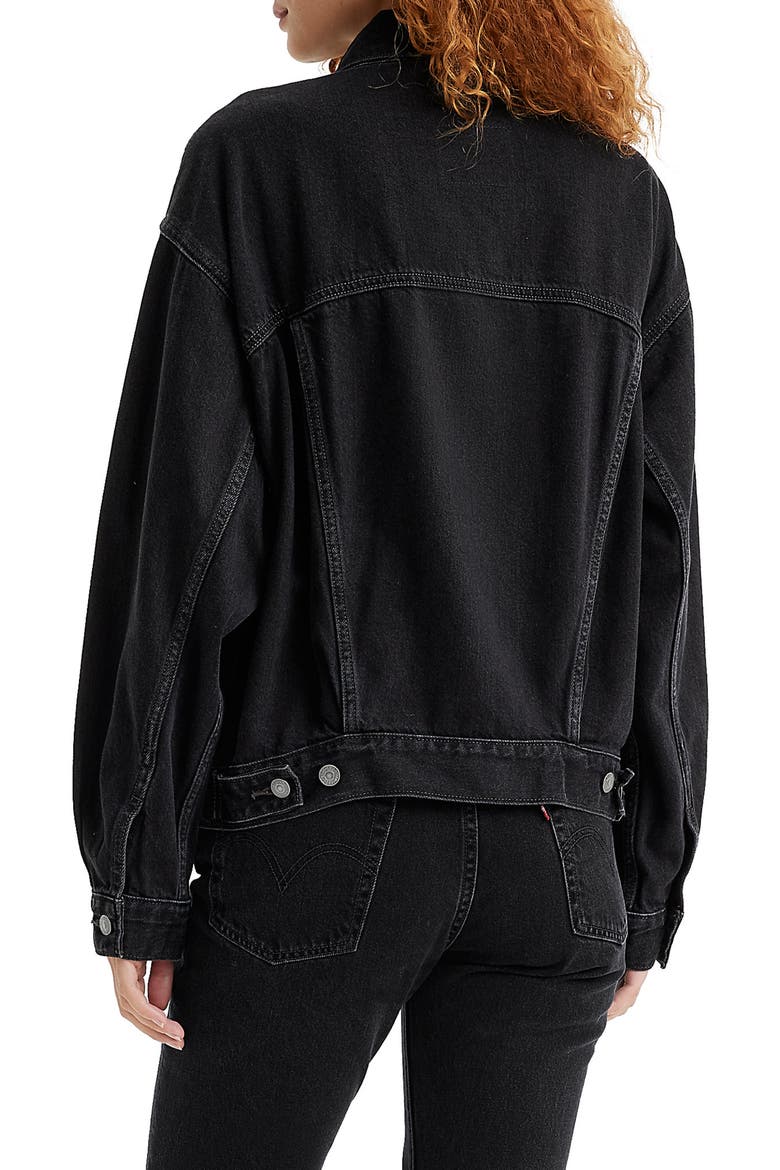'90s Denim Trucker Jacket, Alternate, color, ROAD LESS TRAVELED
