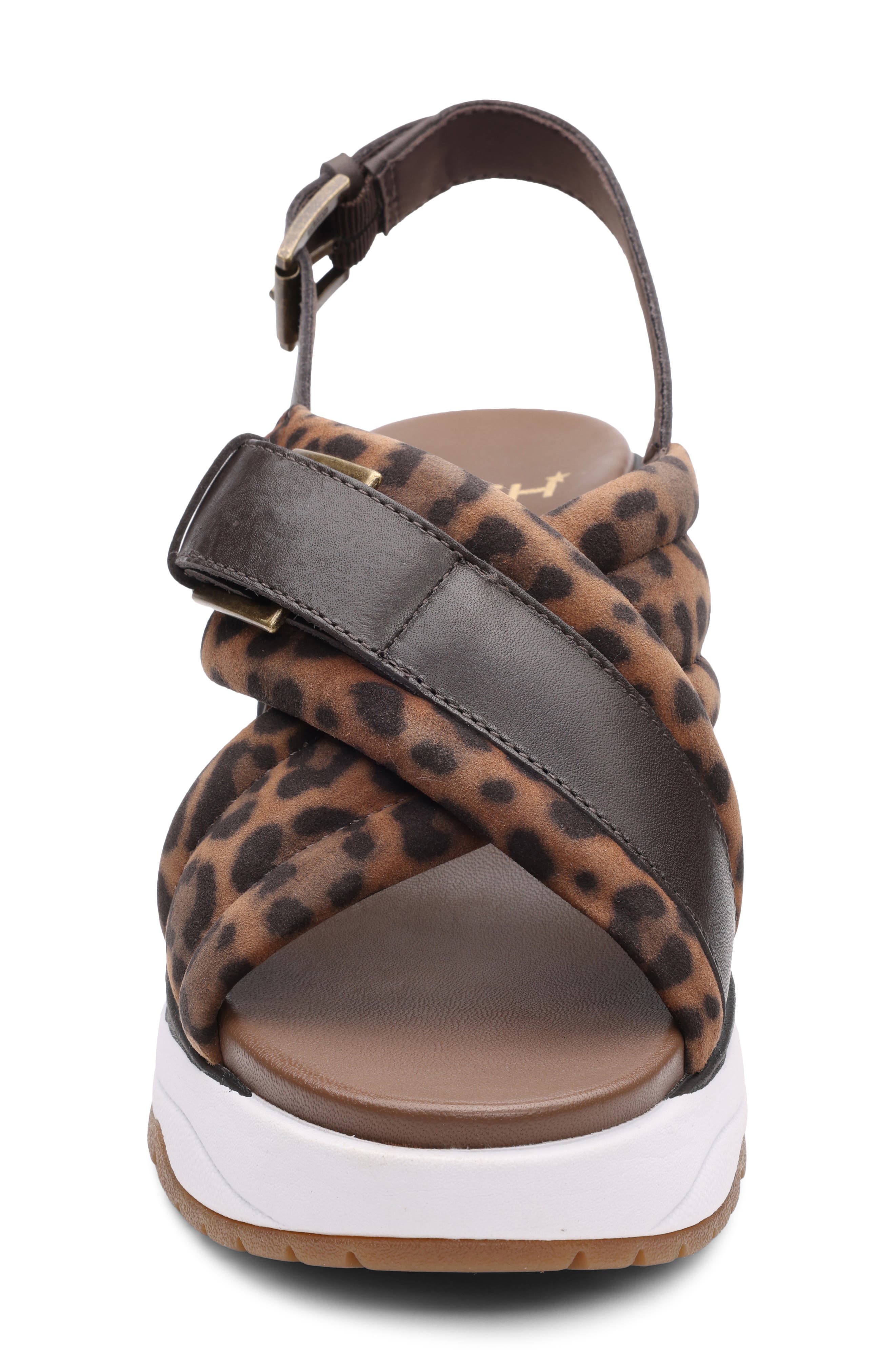 Ash Dixie Bis Leopard Slingback Slide Sandal, Alternate, color, 