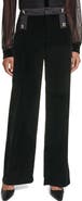 KARL LAGERFELD PARIS Velvet High Waist Wide Leg Sailor Pants