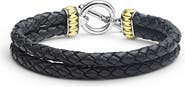 LAGOS Men's Anthem Double Leather Bracelet
