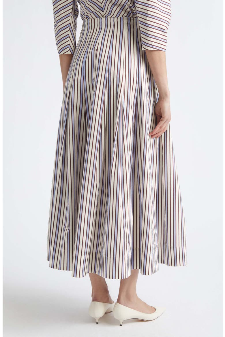 Stripe Full Cotton Skirt, Alternate, color, CREAM MULTI