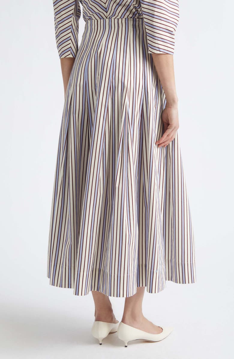 Lela Rose Stripe Full Cotton Skirt, Alternate, color, Cream Multi