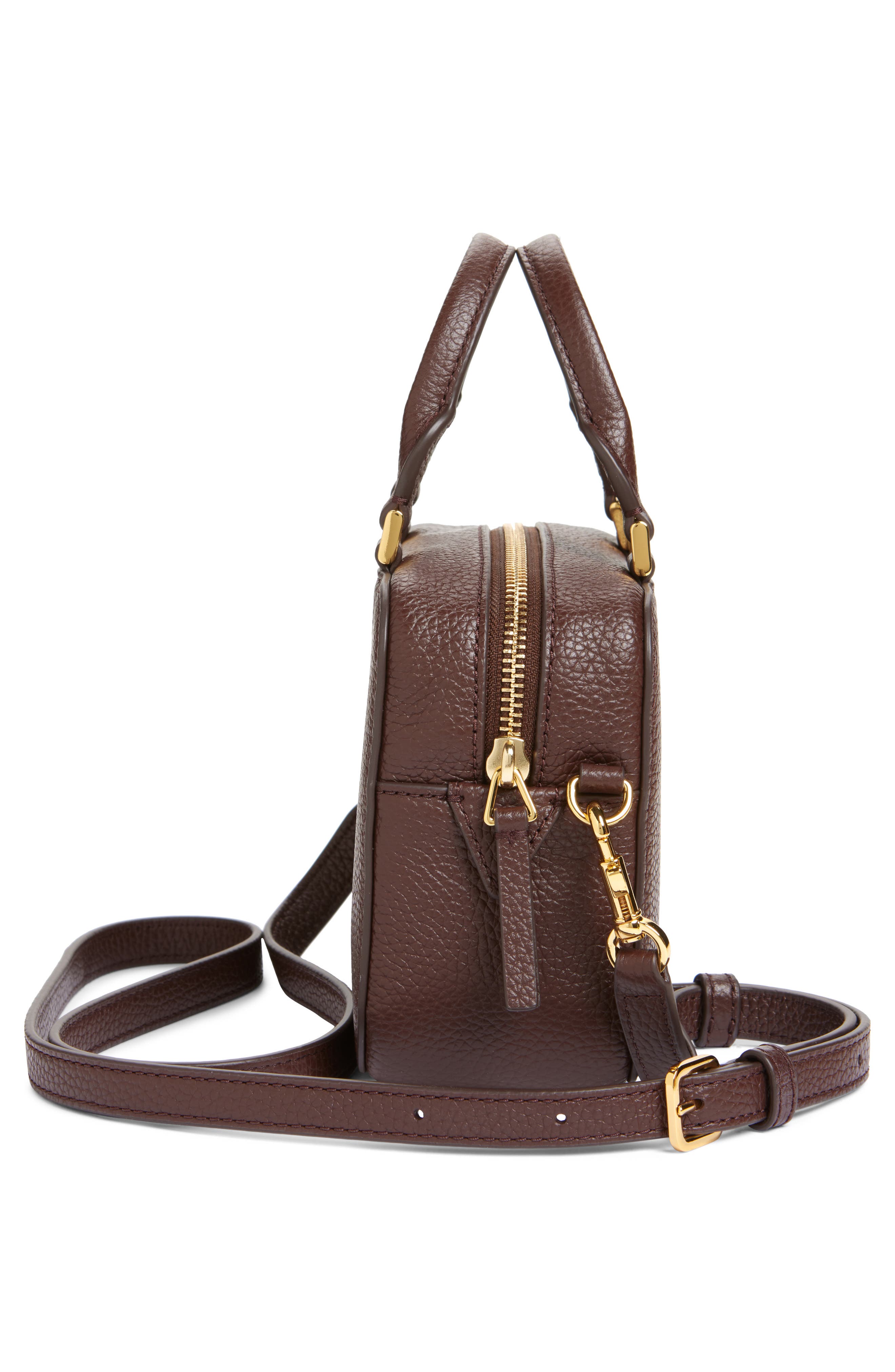 Veronica Beard Boxy Top Handle Leather Bag, Alternate, color, 