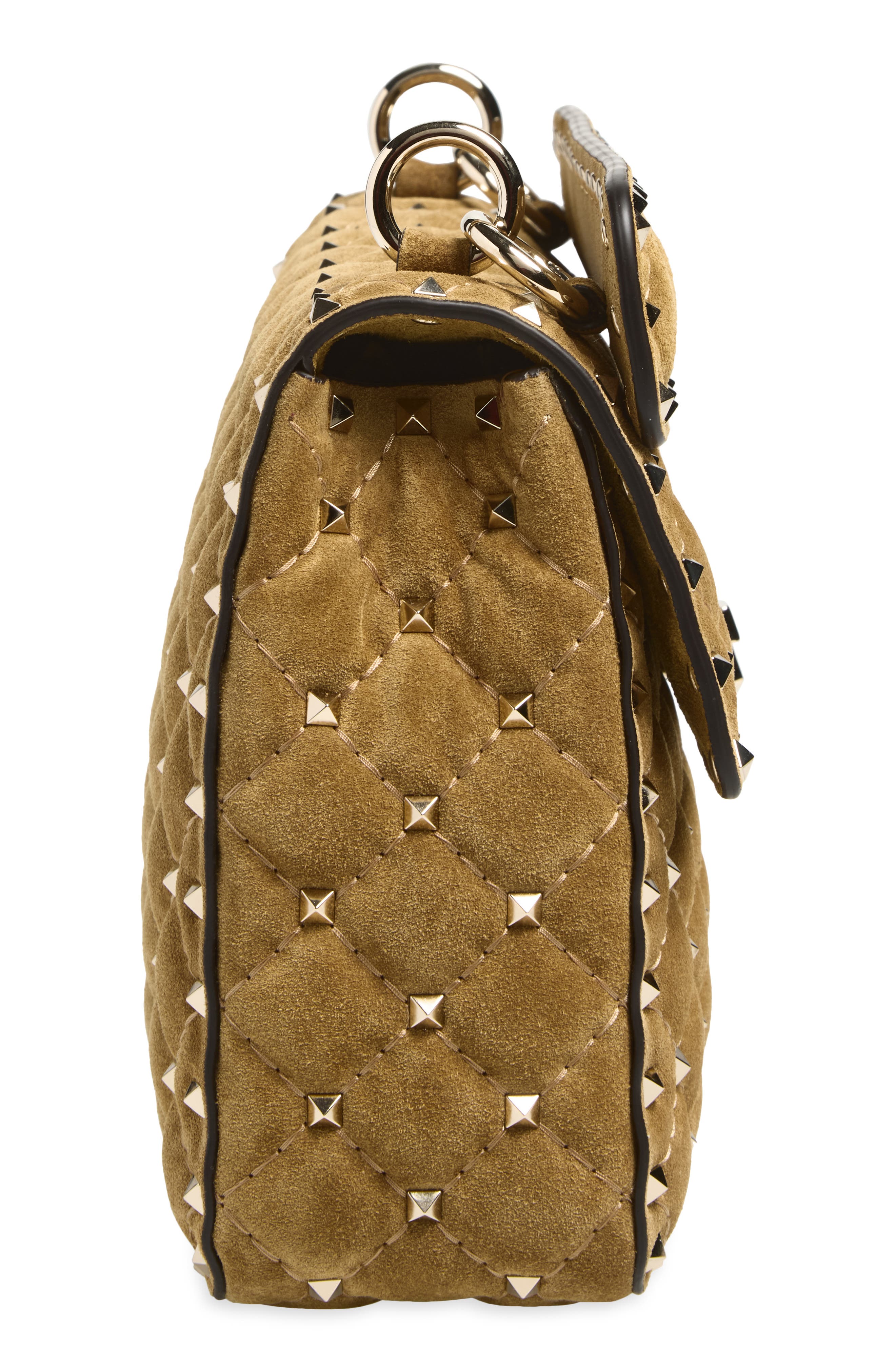 Medium Rockstud Shoulder Bag, Alternate, color, BEIGE
