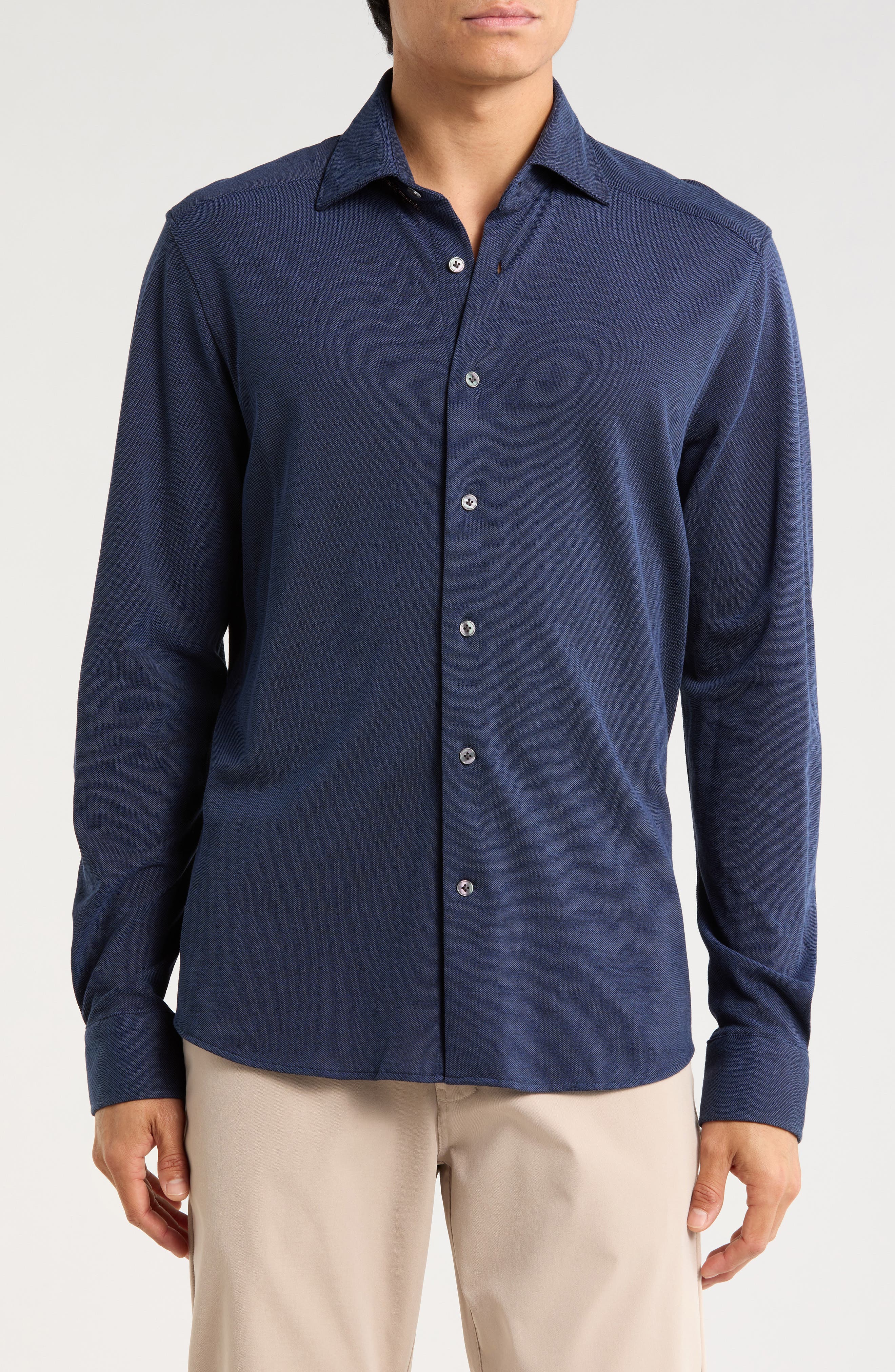Jack Victor Bernard Long Sleeve Knit Shirt