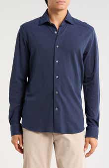 Jack Victor Bernard Long Sleeve Knit Shirt