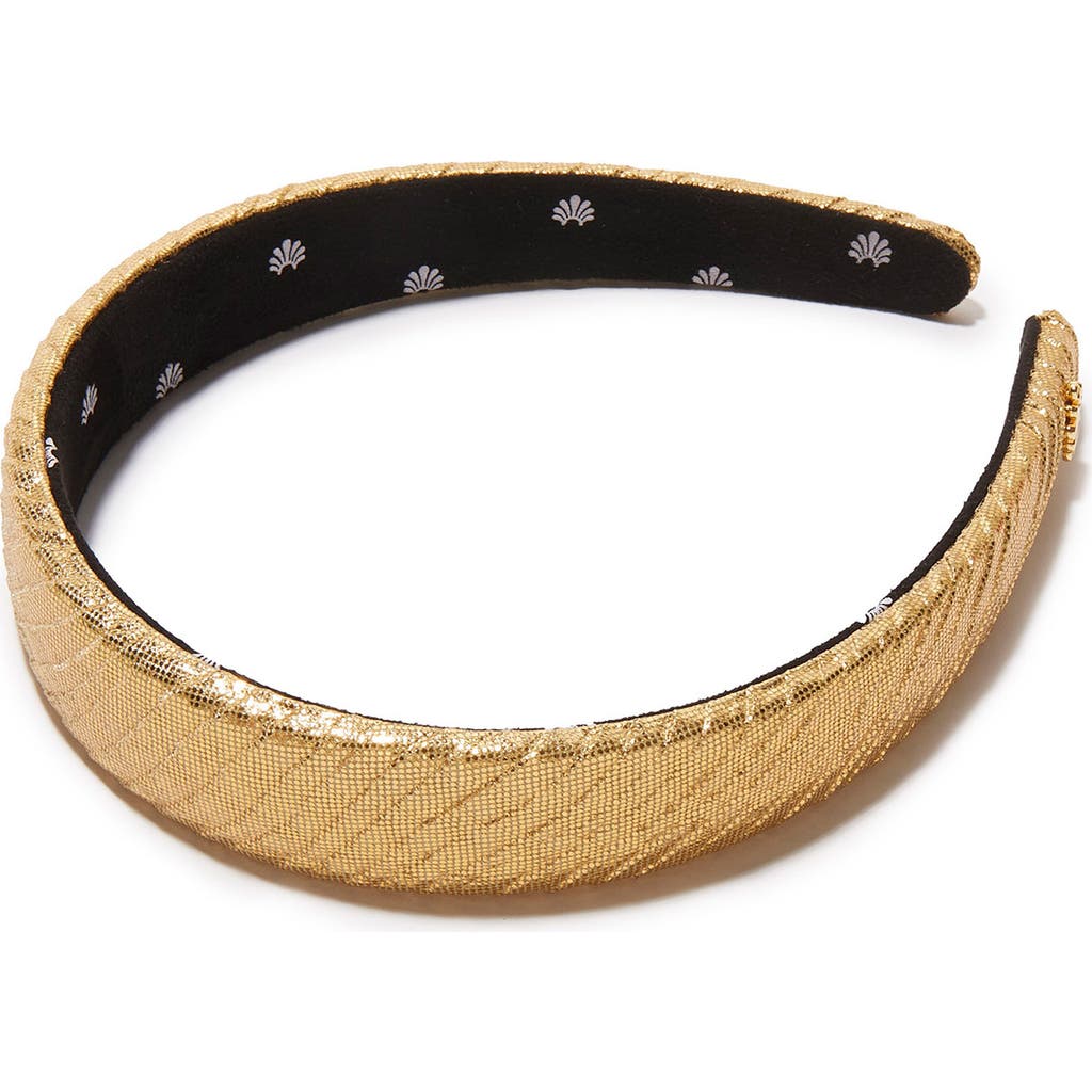 Lele Sadoughi Charlotte Crinkled Headband In Brown