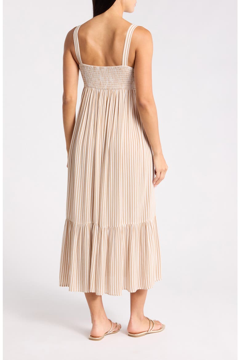 Tea Party Midi Dress, Alternate, color, KHAKI