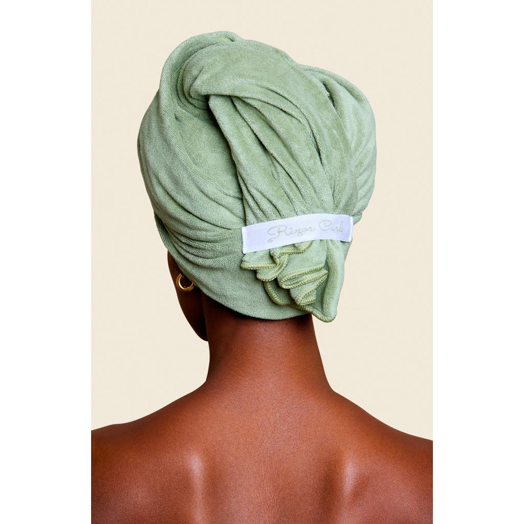 Rizos Curls Microfiber Towel Wrap In Green
