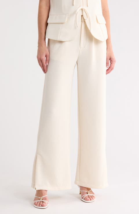 Pleated Wide Leg Pants