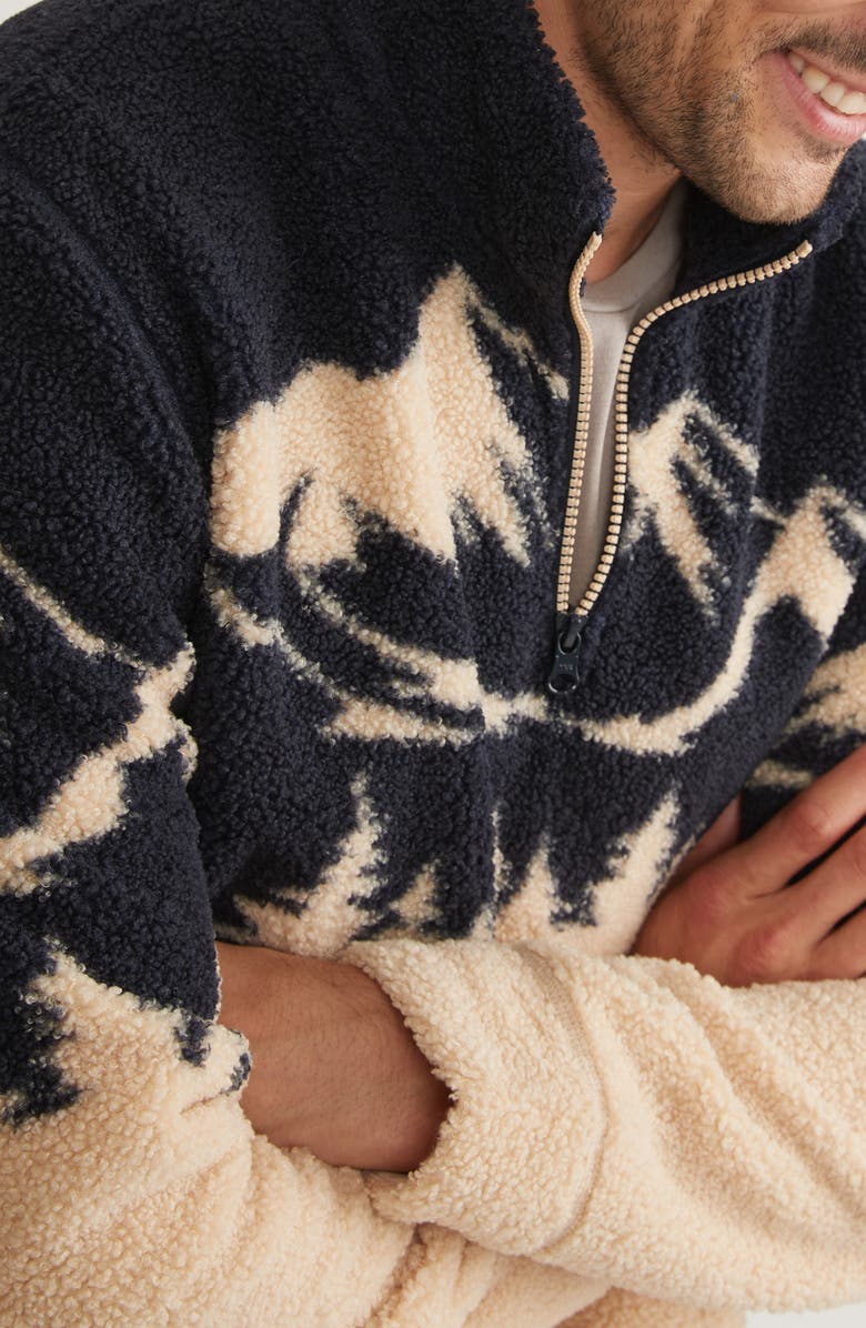 Marine Layer Archive Andes High Pile Fleece Quarter Zip Top, Alternate, color,