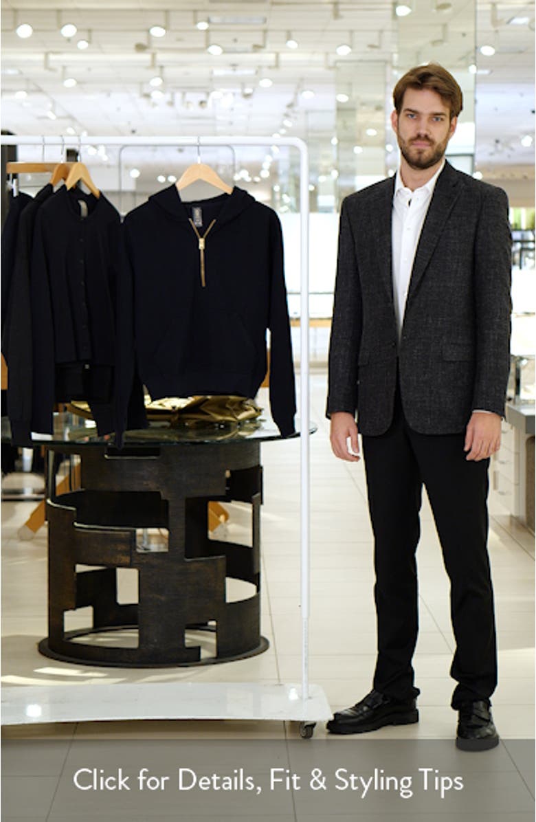 Signature Cotton Blend Rib Half Zip Hoodie, sales video thumbnail