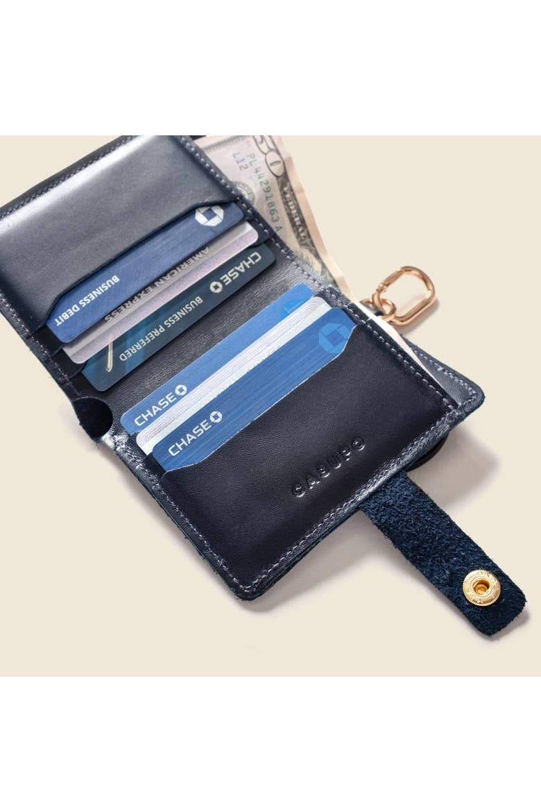 Wallet with Snap and Key Ring, Alternate, color, Navy