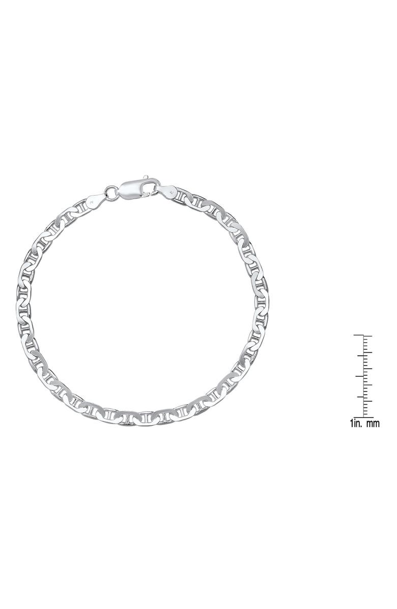 HMY JEWELRY Men's Thin Mariner Chain Bracelet, Alternate, color, Silver