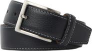 ASHWORTH GOLF Solid Pebbled Leather w/ Contrast Stitch