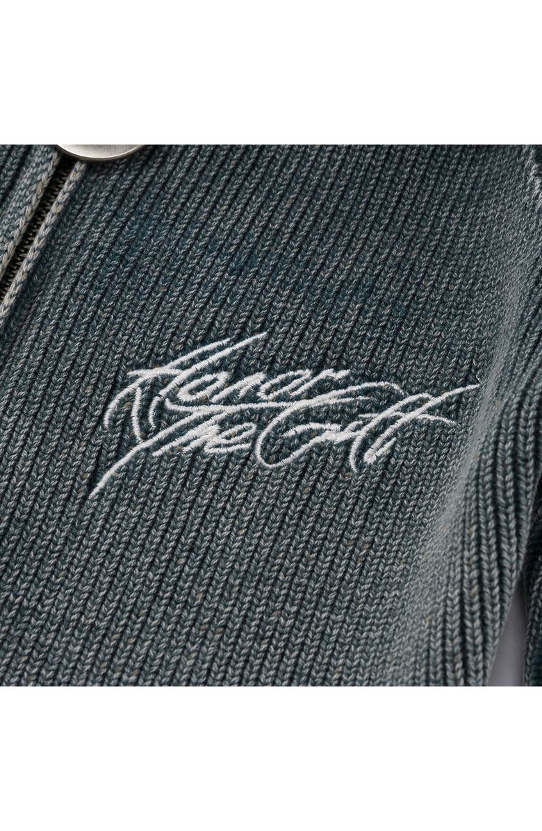 HONOR THE GIFT Shawl Collar Zip Cardigan, Alternate, color, Green