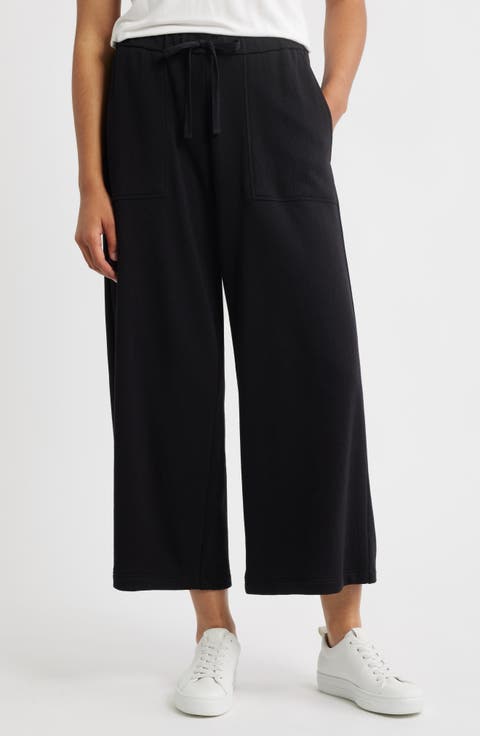 Organic Cotton Ankle Wide Leg Pants