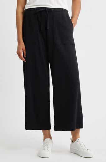 Eileen Fisher Organic Cotton Ankle Wide Leg Pants
