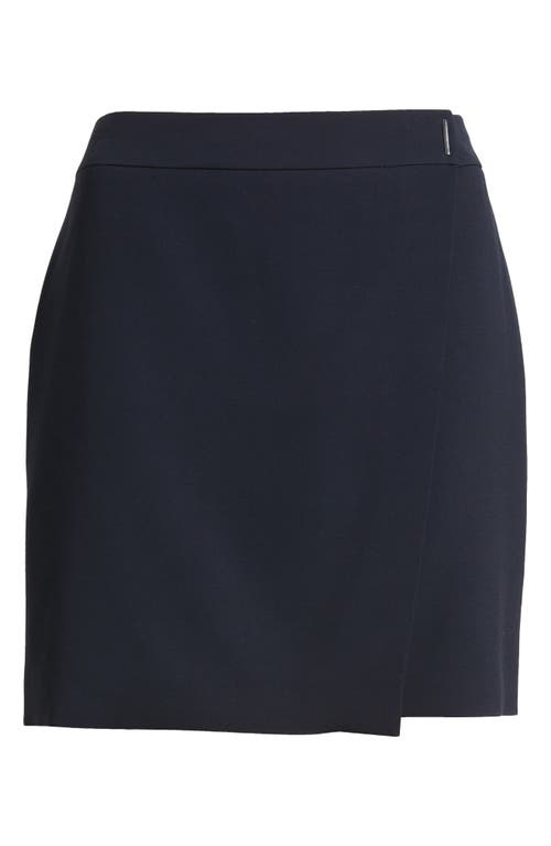 Hugo Boss Boss Vandera Wrap Front Miniskirt In Blue