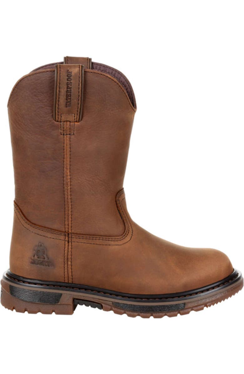 Rocky Kid's Flx Waterproof Western Boot, Main, color, Brown