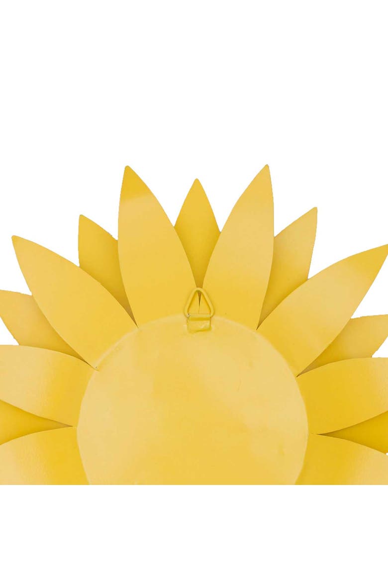 Sunflower Large Metal Wall Flower, Alternate, color, Yellow