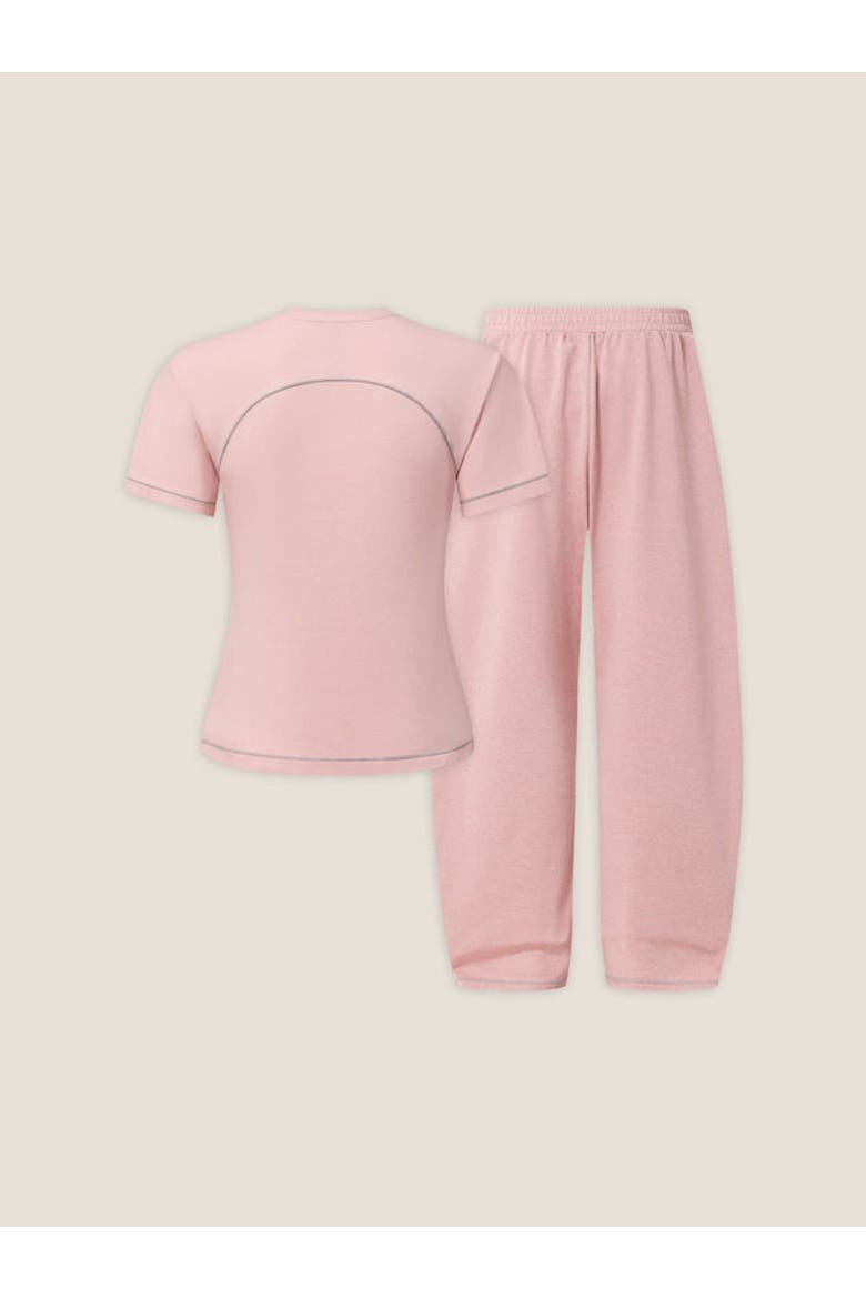 Cloud Slim Sweat Set, Alternate, color, Blush Pink