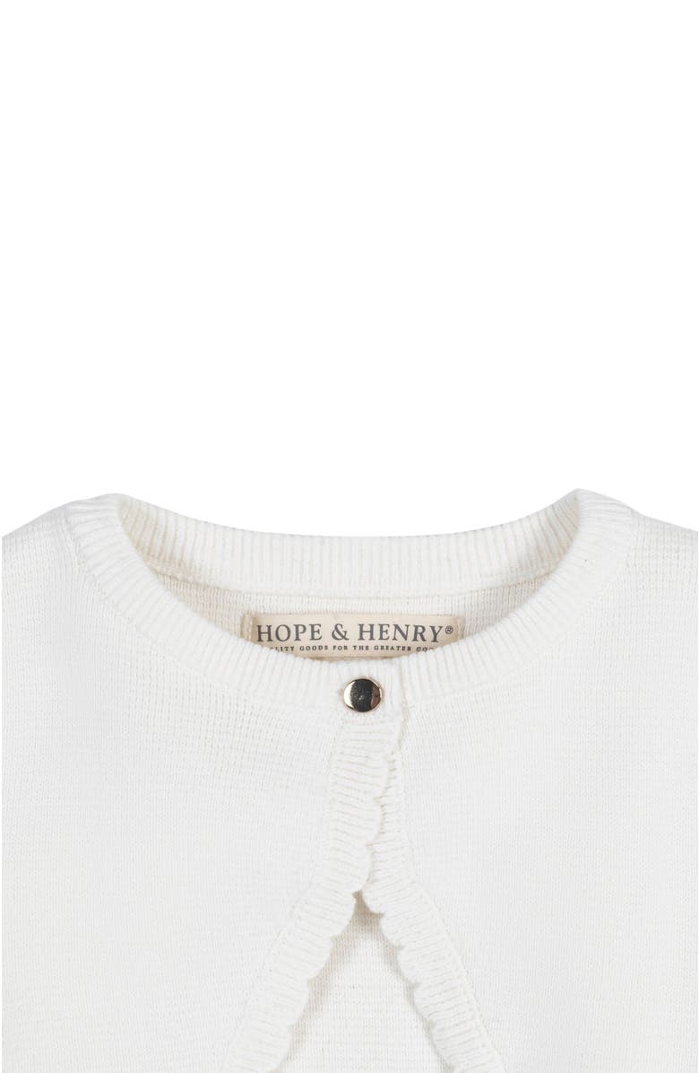 Hope & Henry Baby Girls' Organic Cropped Milano Cardigan, Infant, Alternate, color, 