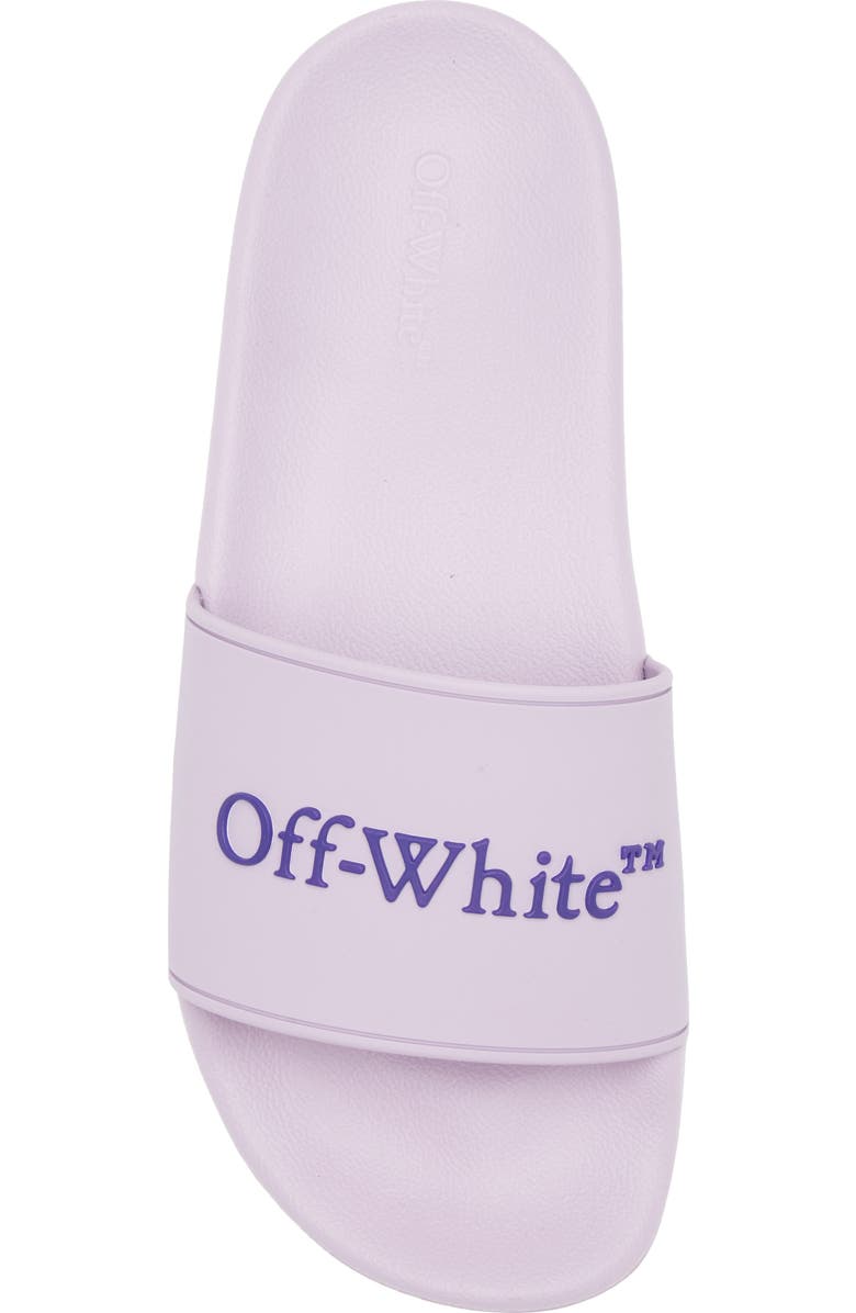 Off-White Bookish Logo Slide Sandal, Alternate, color,