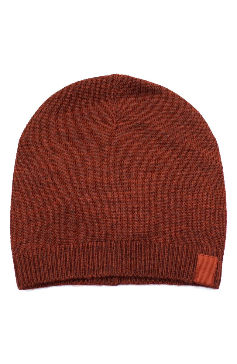 Portolano Merino Wool Beanie, Main, color, Brick