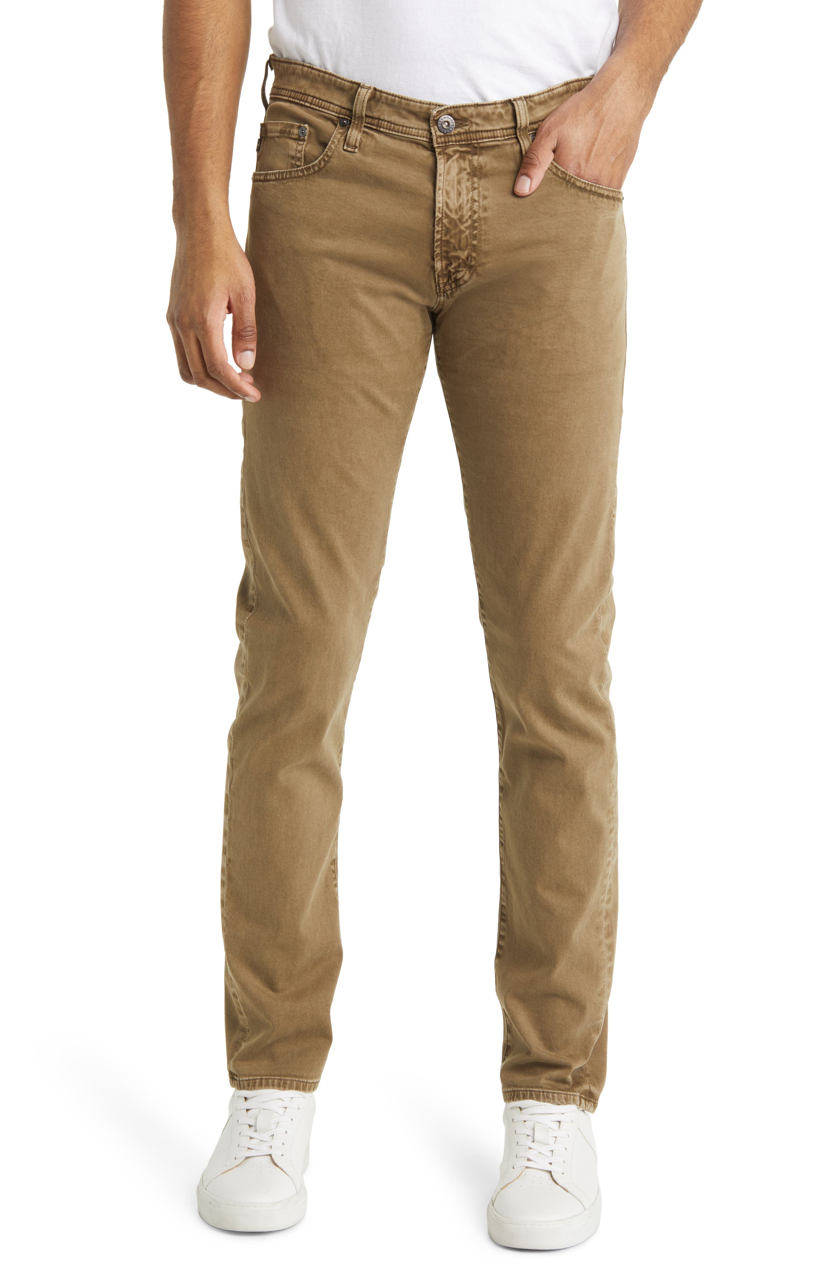 AG Tellis Sueded Stretch Sateen Slim Leg Pants