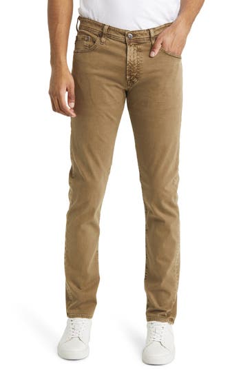 Ag Tellis Sud Modern Slim Fit Stretch Twill Pants In Brown