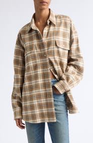 Jamie Haller The Big Shirt Plaid Cotton Shirt