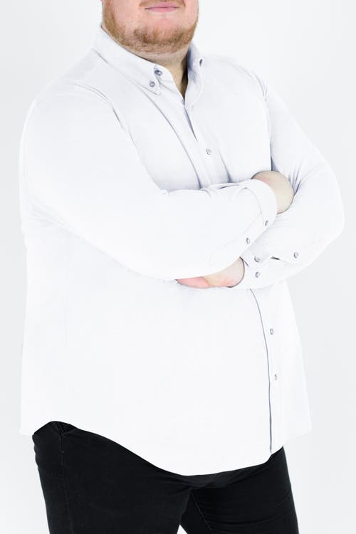 Regent Row Big And Tall Commuter Shirt Long Sleeve Button Down In White