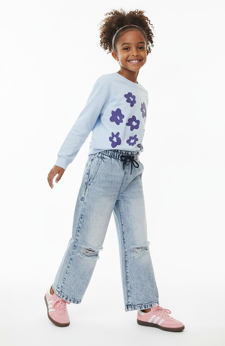 Joe's Jeans Kids' Mia Wide Leg Jeans, Alternate, color, Bleach Wash
