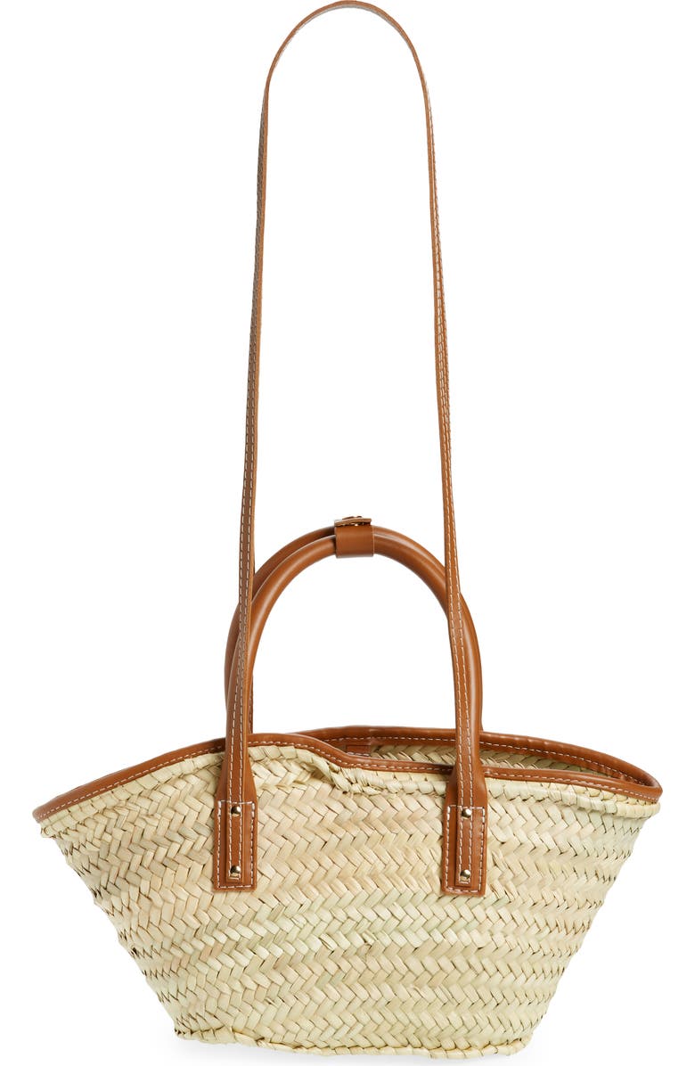 Jacquemus Le Petit Panier Soli Woven Palm Basket Bag, Alternate, color,
