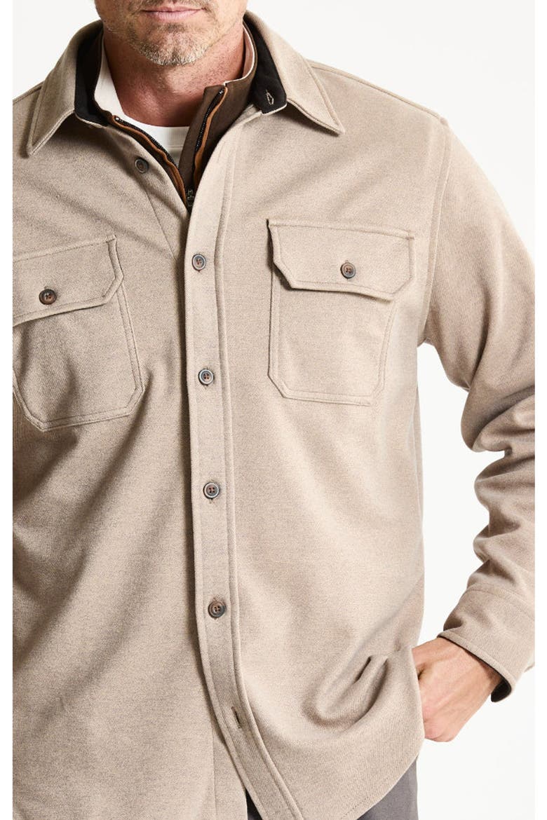 Poly Rayon Twill Overshirt, Alternate, color, TAUPE