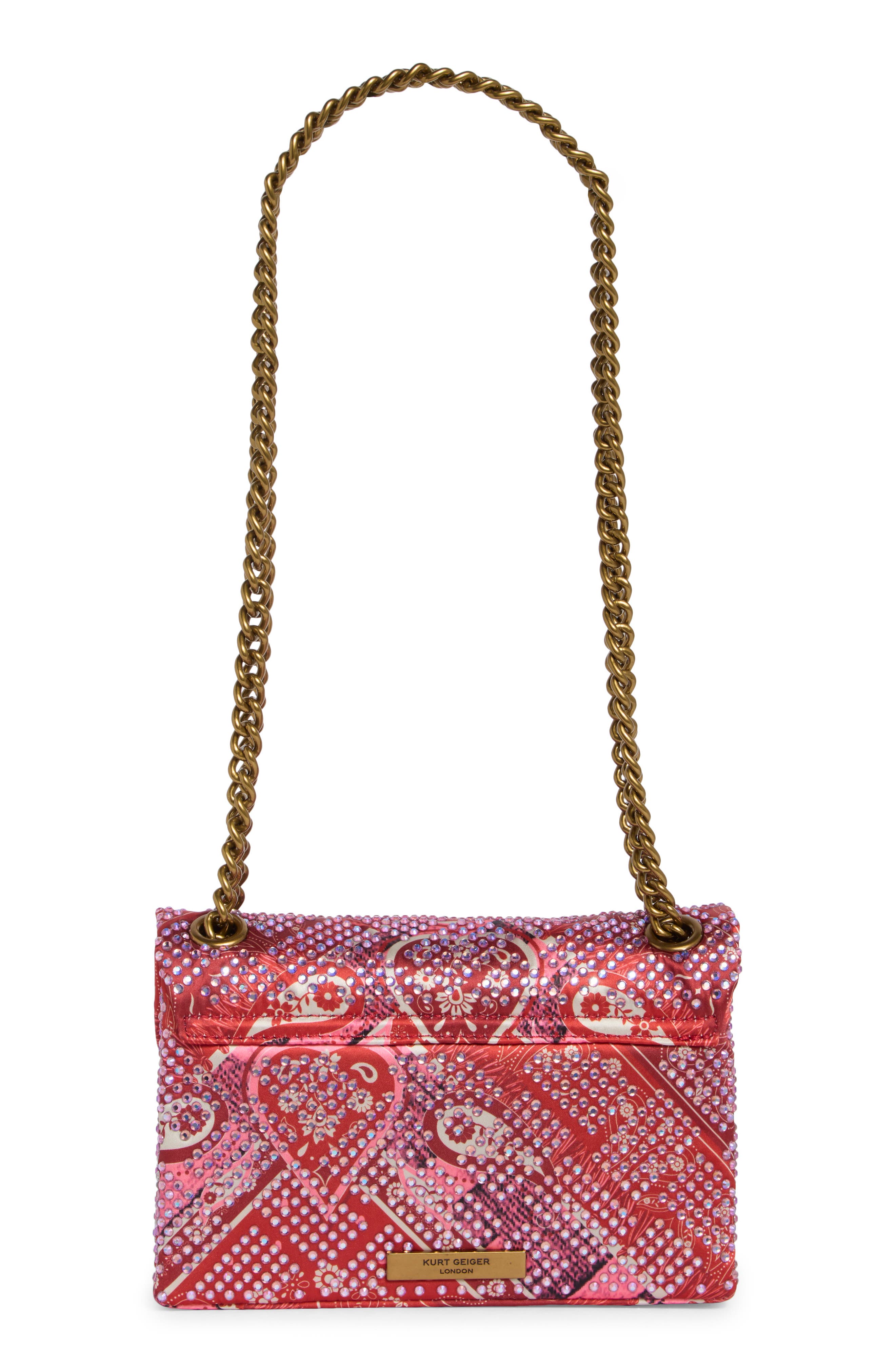 Kurt Geiger London Mini Kensington Crossbody Bag, Alternate, color, Red Comb