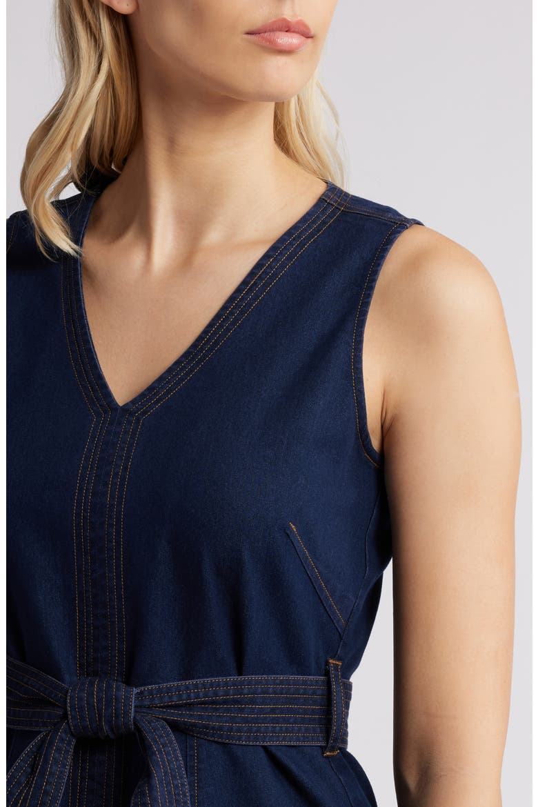 Denim A-Line Dress, Alternate, color, METROPOLITAN WASH