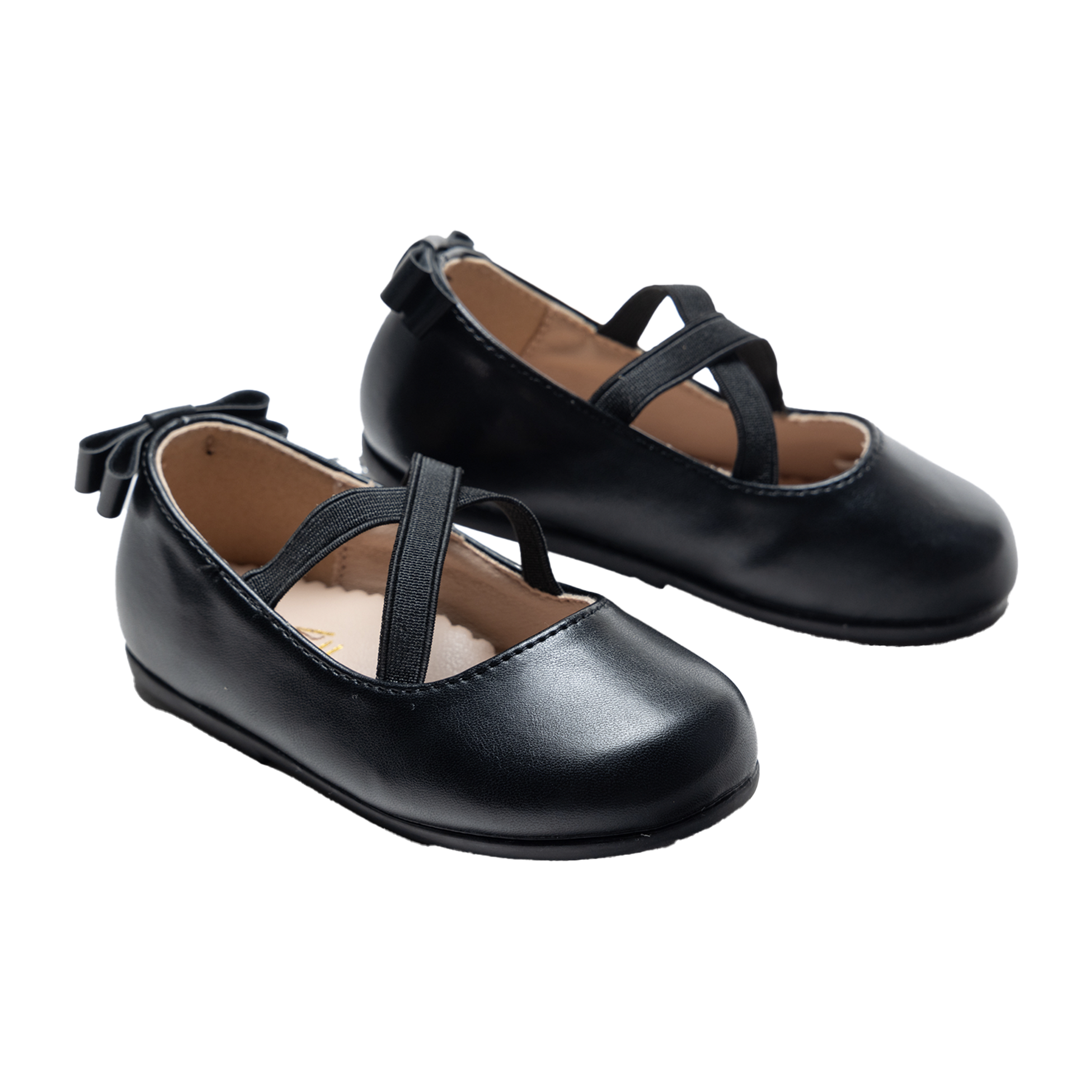 Tulleen Charmed Cross Banded Ribbon Flats, Main, color, Black