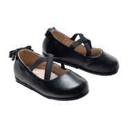 Tulleen Charmed Cross Banded Ribbon Flats